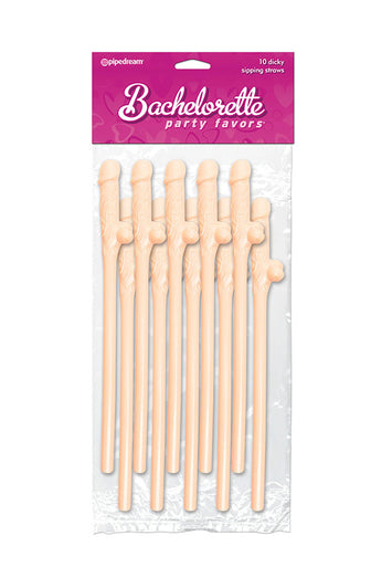 Pipedream - Bachelorette Penis Straws - 10 piece - Stag Shop