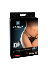 Pipedream - Hookup Panties - Crotchless Pleasure Panties with Clitoral Beads & Attachable Butt Plug - Size S-L - Stag Shop