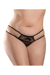 Pipedream - Hookup Panties - Crotchless Pleasure Panties with Clitoral Beads & Attachable Butt Plug - Size XL-XXL - Stag Shop