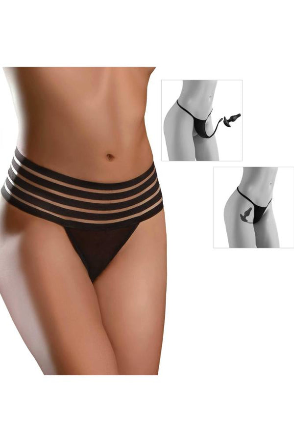 Pipedream - Hookup Panties - Crotchless Love Garter with Attachable Butt Plug - Size S-L - Stag Shop