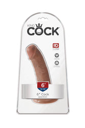 Pipedream - King Cock - Ultra Realistic Dildo - 6 inch - Tan - Stag Shop