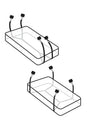 Pipedream - Fetish Fantasy - Wraparound Mattress Restraints - Black - Stag Shop