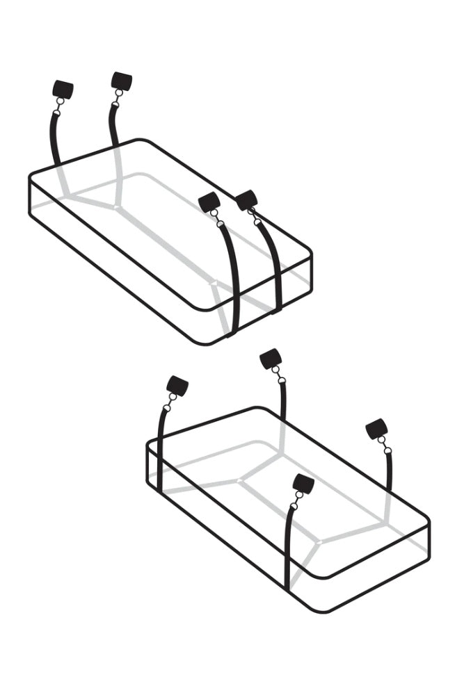 Pipedream - Fetish Fantasy - Wraparound Mattress Restraints - Black - Stag Shop