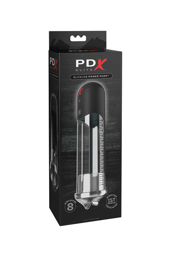 PDX - Elite - Blowjob Power Pump Vibrating Suction Stroker - Stag Shop