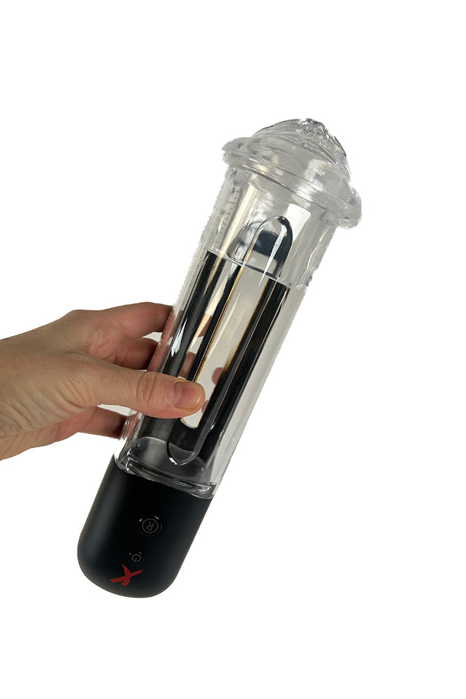 PDX - Elite - Blowjob Power Pump Vibrating Suction Stroker - Stag Shop