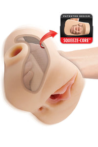 Thumbnail for PDX - Double Pounder Vibrating Squeeze Stroker - Stag Shop