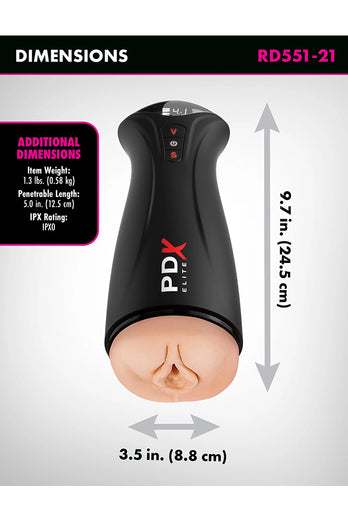 PDX -  Elite - Fuck-Gasm Vibrating & Sucking Masturbator - Stag Shop
