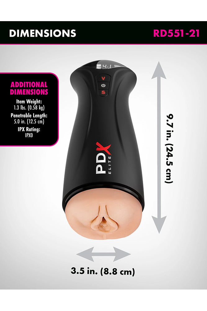 PDX -  Elite - Fuck-Gasm Vibrating & Sucking Masturbator - Stag Shop