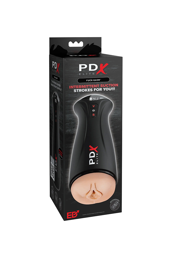 PDX -  Elite - Fuck-Gasm Vibrating & Sucking Masturbator - Stag Shop