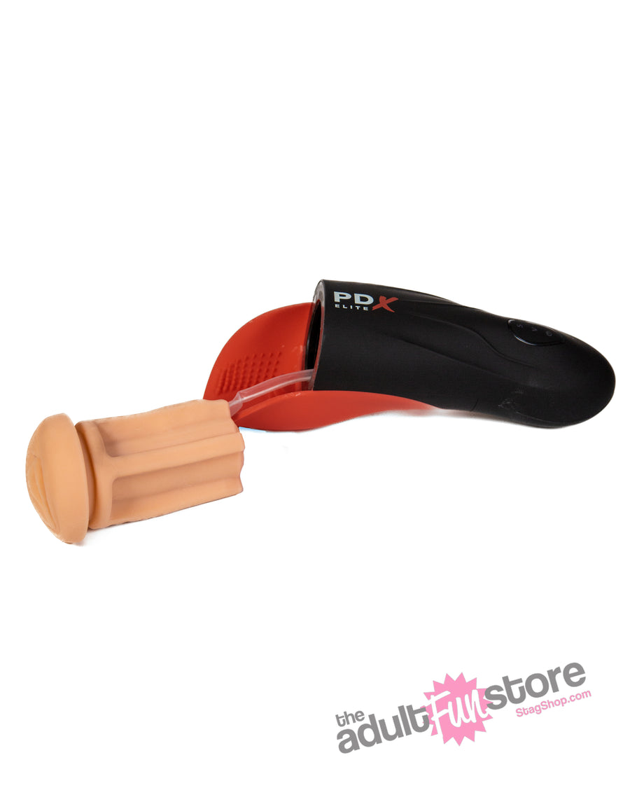 Pipedream Extreme - PDX Elite - Fuck-O-Matic Sucking & Vibrating Masturbator - Beige - Stag Shop