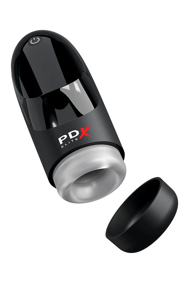 PDX - PDX Elite - Hydrogasm Vibrating & Rotating Masturbator - Black/Clear