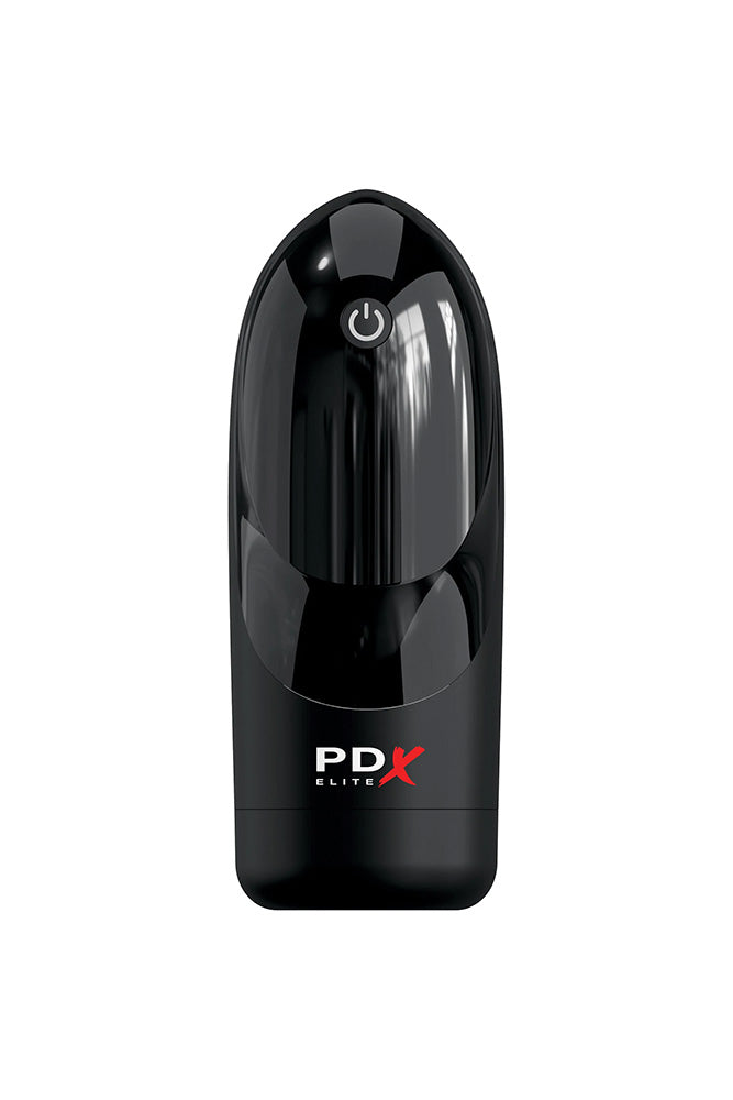 PDX - PDX Elite - Hydrogasm Vibrating & Rotating Masturbator - Black/Clear