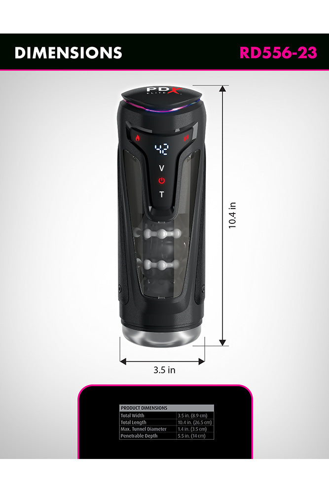 PDX - PDX Elite - Moto-Bator Pro Automatic Masturbator - Stag Shop