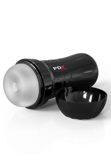PDX - PDX Extreme - Wet Strokers - Super Slide & Glide Self Lubricating Stroker - Black/Clear - Stag Shop