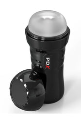 PDX - PDX Extreme - Wet Strokers - Super Slide & Glide Self Lubricating Stroker - Black/Clear - Stag Shop