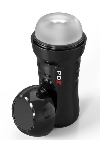 PDX - PDX Extreme - Wet Strokers - Super Slide & Glide Self Lubricating Stroker - Black/Clear - Stag Shop