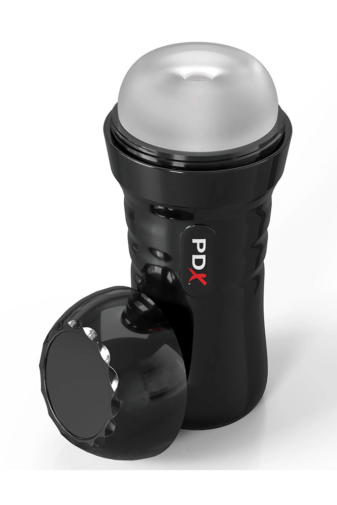 PDX - PDX Extreme - Wet Strokers - Super Slide & Glide Self Lubricating Stroker - Black/Clear - Stag Shop