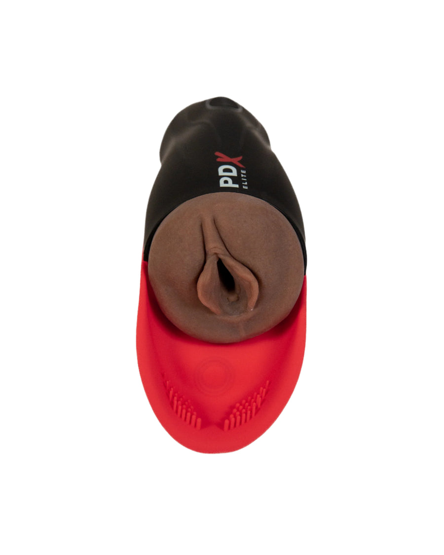 Pipedream Extreme - PDX Elite - Fuck-O-Matic 2 Sucking & Vibrating Masturbator - Brown - Stag Shop