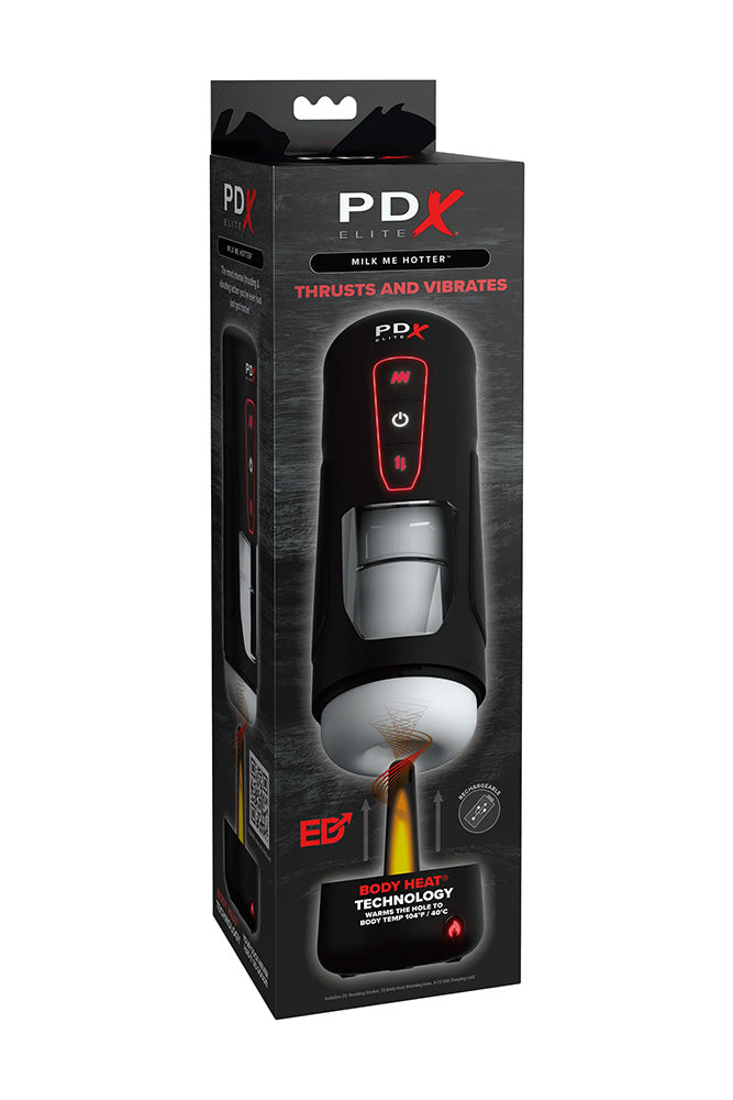 PDX - Elite - Milk Me Hotter Thrusting, Vibrating & Heating Masturbator - Stag Shop