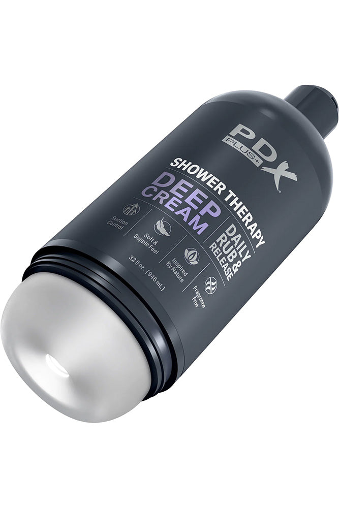 PDX - PDX Plus - Deep Cream Discreet Shower Stroker - Clear - Stag Shop