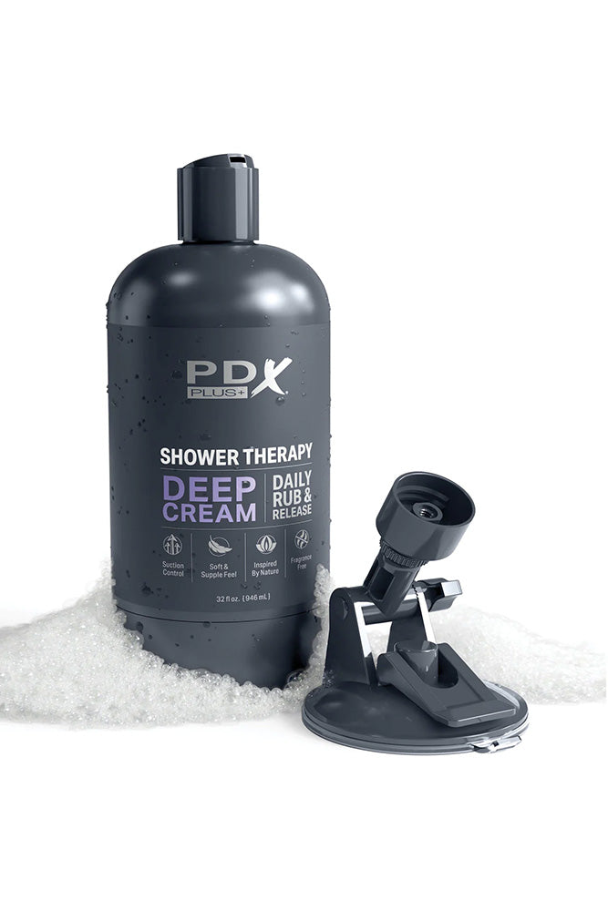 PDX - PDX Plus - Deep Cream Discreet Shower Stroker - Clear - Stag Shop