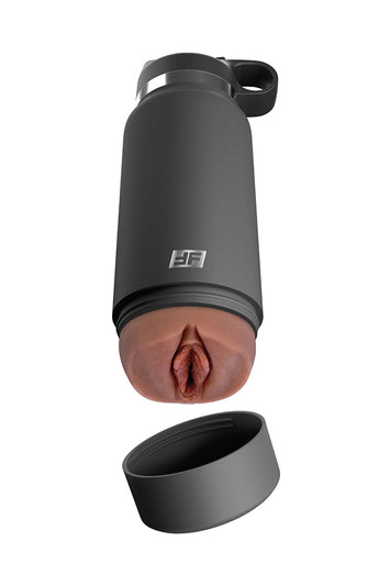 PDX - PDX Plus - Fuck Flask - Secret Delight Water Bottle Stroker - Brown/Grey - Stag Shop