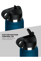 PDX - PDX Plus - Fuck Flask - Private Pleaser Water Bottle Stroker - Beige/Blue - Stag Shop