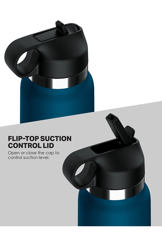 PDX - PDX Plus - Fuck Flask - Private Pleaser Water Bottle Stroker - Beige/Blue - Stag Shop