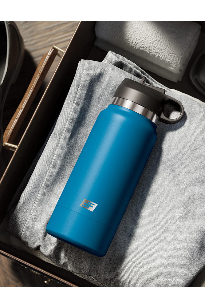 PDX - PDX Plus - Fuck Flask - Private Pleaser Water Bottle Stroker - Beige/Blue - Stag Shop