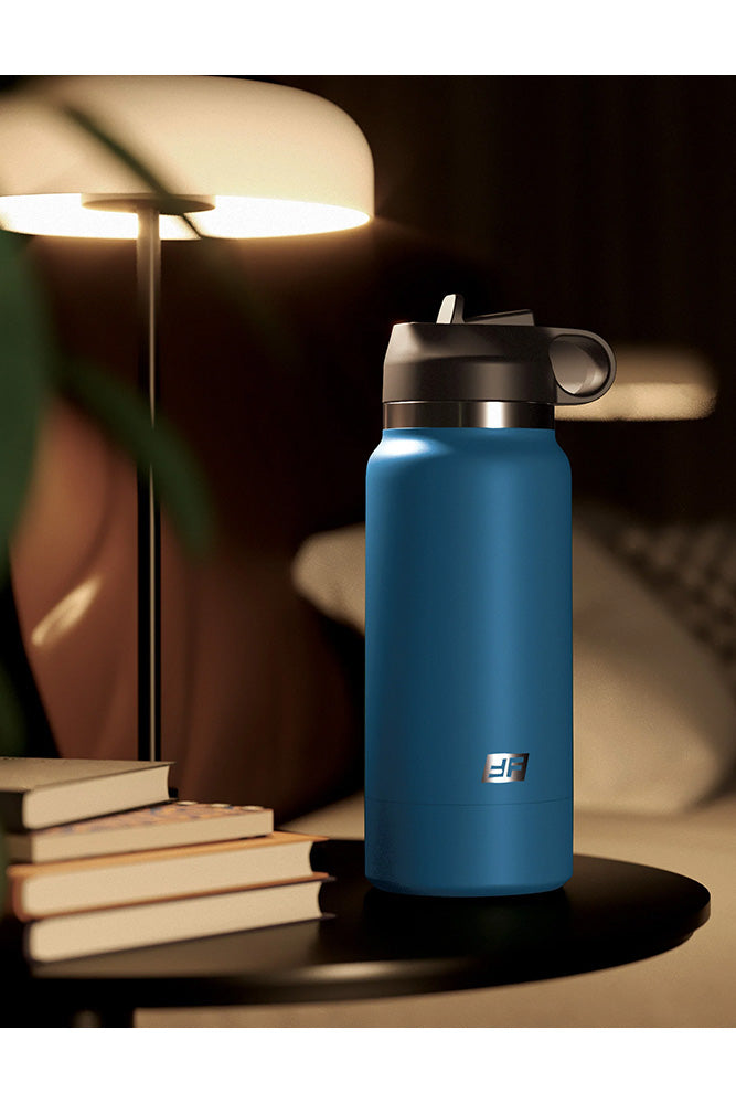 PDX - PDX Plus - Fuck Flask - Private Pleaser Water Bottle Stroker - Beige/Blue - Stag Shop