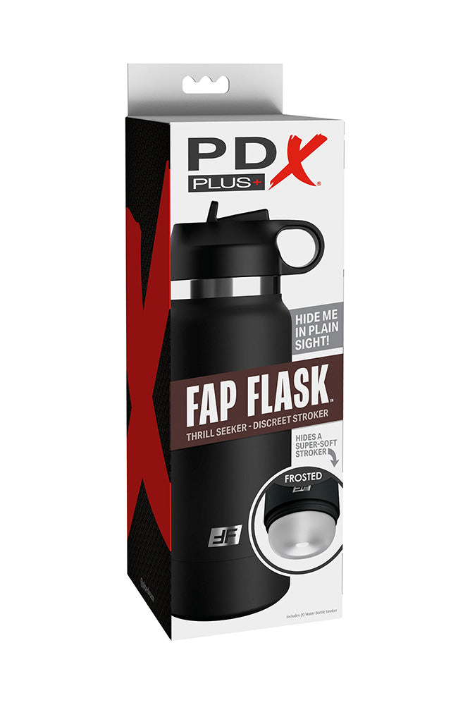 PDX - PDX Plus - Fap Flask - Thrill Seeker Water Bottle Stroker - Frost/Black - Stag Shop