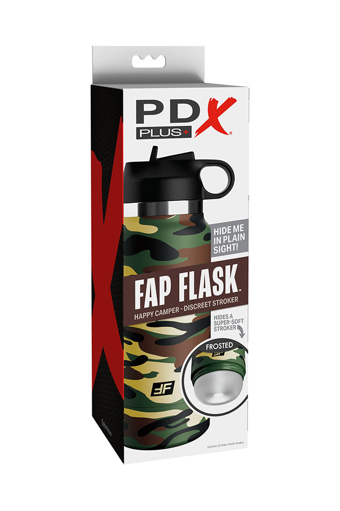 PDX - PDX Plus - Fap Flask - Happy Camper Water Bottle Stroker - Frost/Camo - Stag Shop