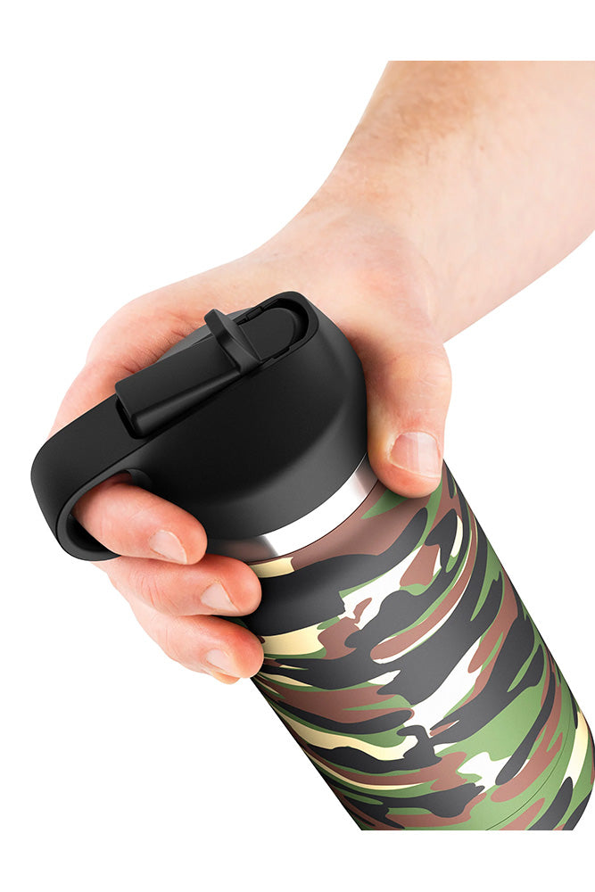 PDX - PDX Plus - Fap Flask - Happy Camper Water Bottle Stroker - Frost/Camo - Stag Shop