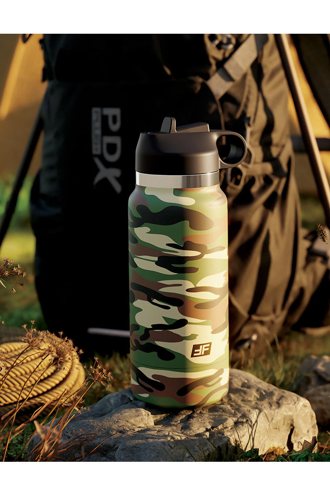PDX - PDX Plus - Fap Flask - Happy Camper Water Bottle Stroker - Frost/Camo - Stag Shop