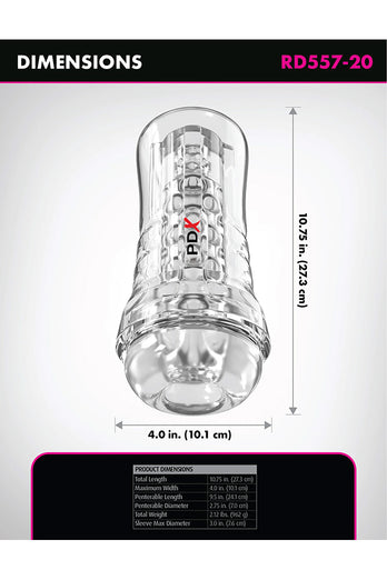 PDX - ViewTube Plus See-Thru EZ-Grip Stroker - Stag Shop
