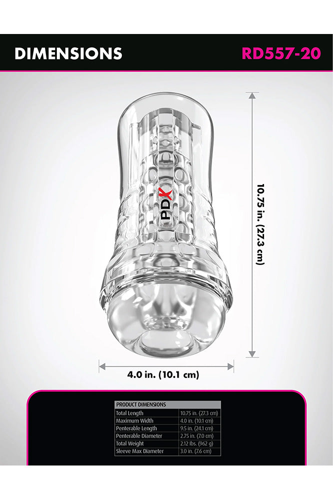 PDX - ViewTube Plus See-Thru EZ-Grip Stroker - Stag Shop