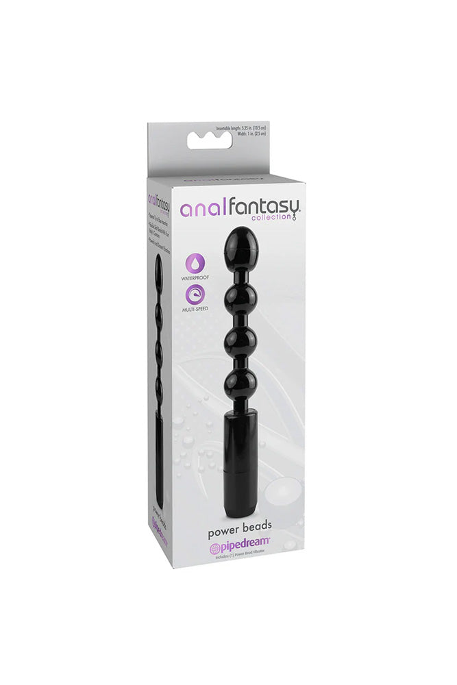 Pipedream - Anal Fantasy - Power Beads Vibrating Anal Beads - Black - Stag Shop