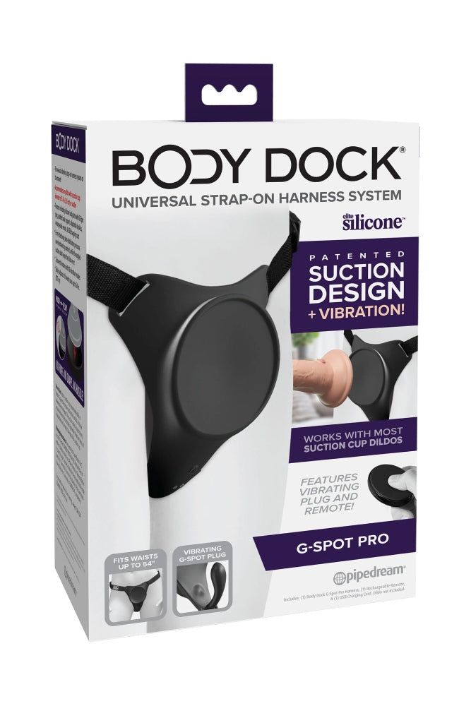 Pipedream - Body Dock G-Spot Pro Strap On Harness - Black - Stag Shop