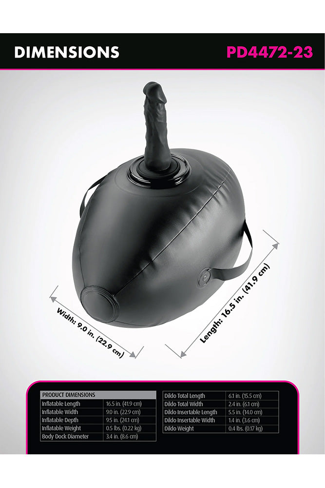 Pipedream - Fetish Fantasy - Body Dock Inflatable Love Ball With 6" Silicone Dildo - Stag Shop