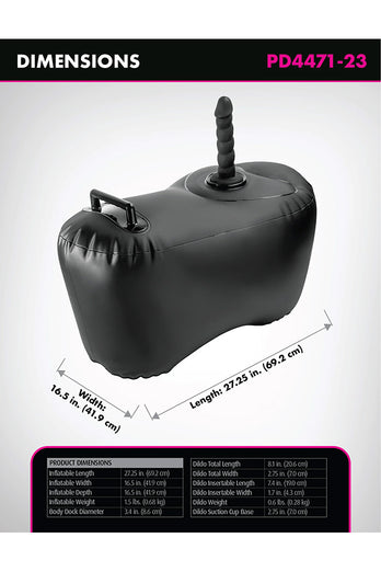 Pipedream - Fetish Fantasy - Body Dock Inflatable Love Seat With 8