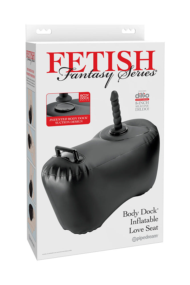 Pipedream - Fetish Fantasy - Body Dock Inflatable Love Seat With 8" Silicone Dildo - Stag Shop
