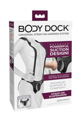Pipedream - Body Dock Elite Strap On Harness with Suspenders - Black - Stag Shop