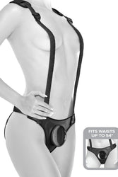 Pipedream - Body Dock Elite Strap On Harness with Suspenders - Black - Stag Shop