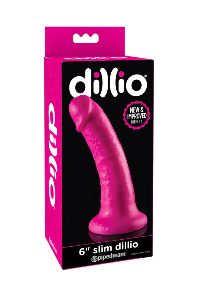 Pipedream - Dillio - Slim Realistic Dildo - 6 inch - Pink - Stag Shop