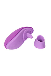 Pipedream - Fantasy For Her - Her Silicone Fun Tongue Warming Tongue Vibrator - Purple - Stag Shop