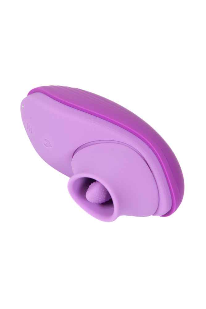 Pipedream - Fantasy For Her - Her Silicone Fun Tongue Warming Tongue Vibrator - Purple - Stag Shop