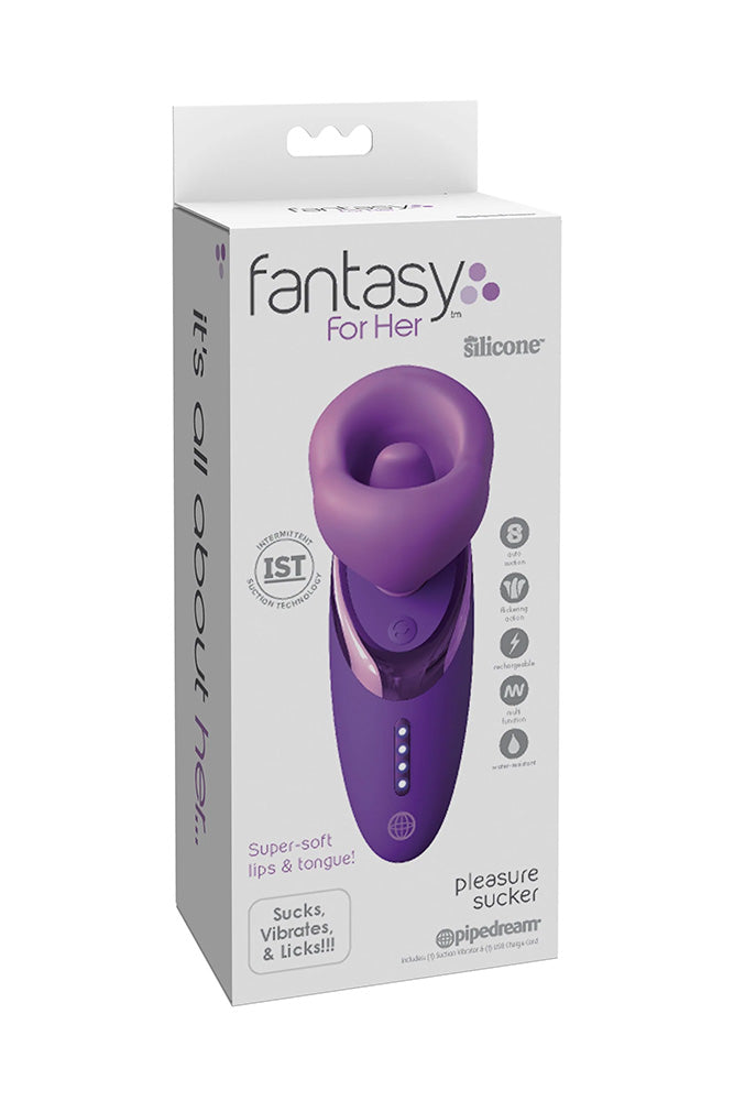Pipedream - Fantasy For Her - Pleasure Sucker Licking & Sucking Vibrator - Stag Shop