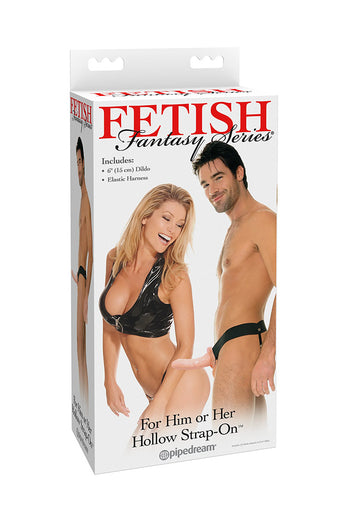 Pipedream - Fetish Fantasy - Unisex Hollow Strap-On - Beige - Stag Shop