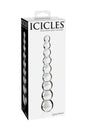 Pipedream - Icicles - No. 2 - Beaded Glass Dildo - Clear - Stag Shop