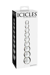 Thumbnail for Pipedream - Icicles - No. 2 - Beaded Glass Dildo - Clear - Stag Shop
